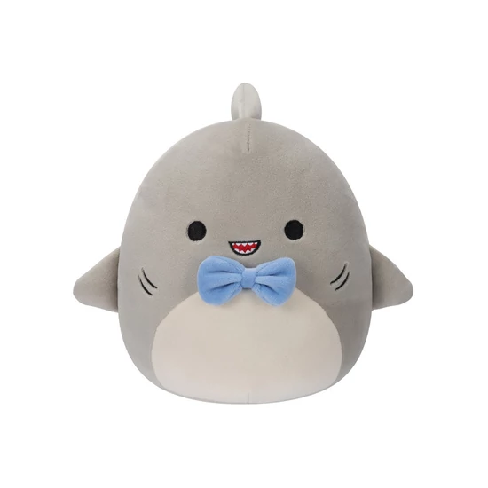 Squishmallows 20 cm - Gordon a szürke cápa kék csokornyakkendővel