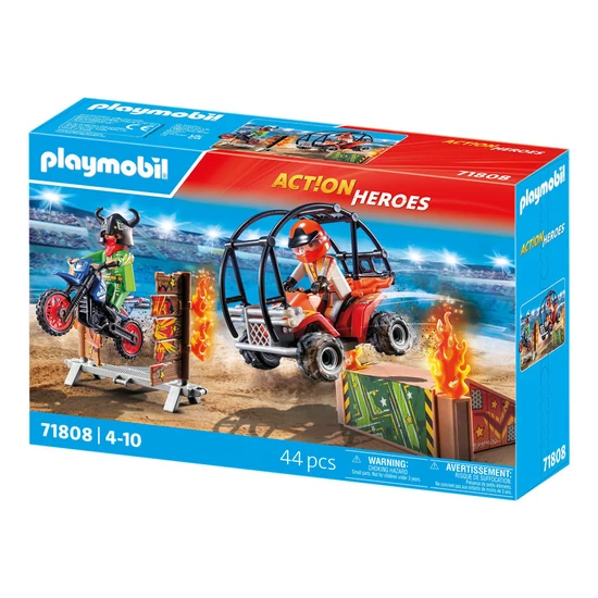 Playmobil: Kaszkadőrök motorral és homokfutóval