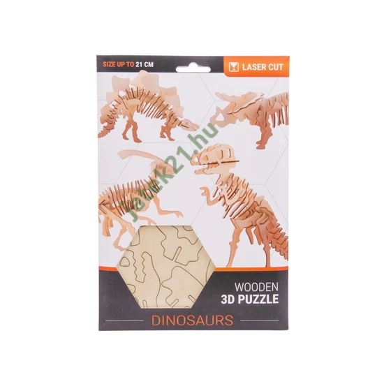 3D fa puzzle - dínók, 4 féle 21cm