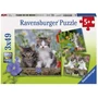 Kép 1/3 - Puzzle 3x49 db - Édes kiscicák
