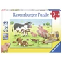 Kép 1/2 - Ravensburger Boldog állatcsaládok 2 x 12 darabos puzzle