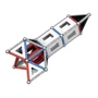 Kép 3/4 - Geomag Classic Panels Recycled Nasa Rocket 103 db