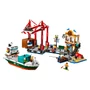 Kép 4/4 - LEGO City 60422 Tengerparti kikötő teherszállító hajóval